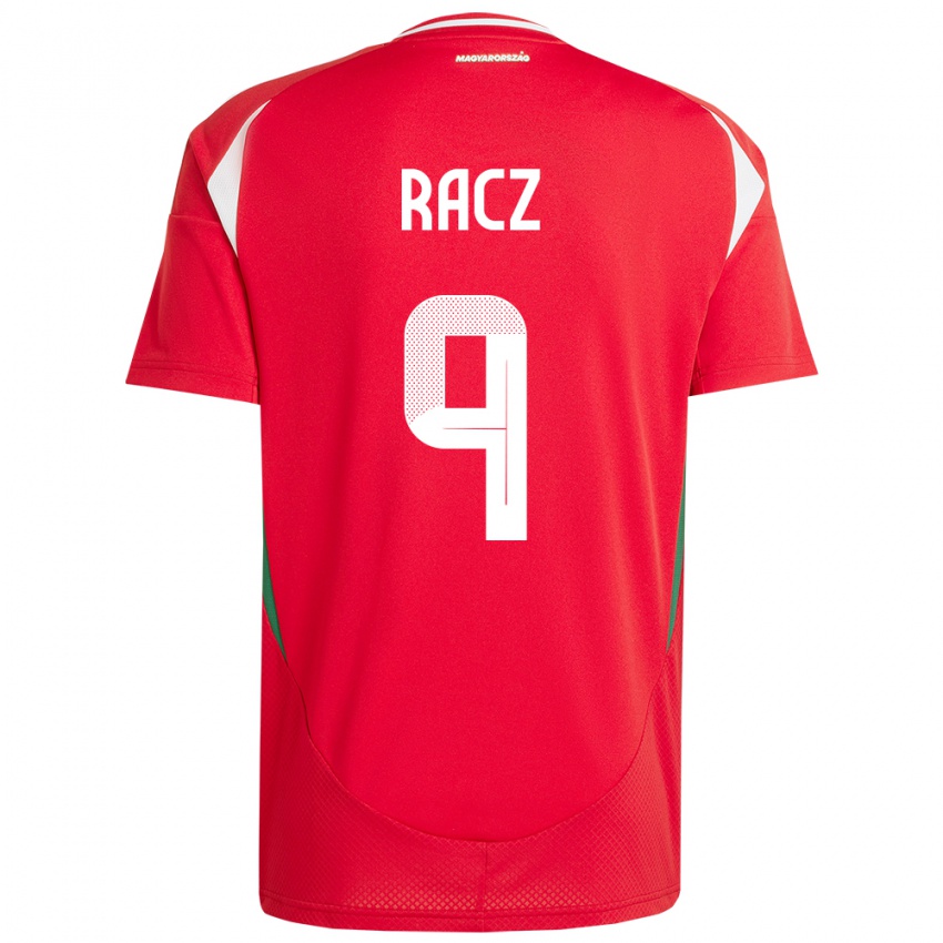 Damen Ungarn Balázs Rácz #9 Rot Heimtrikot Trikot 24-26 T-Shirt