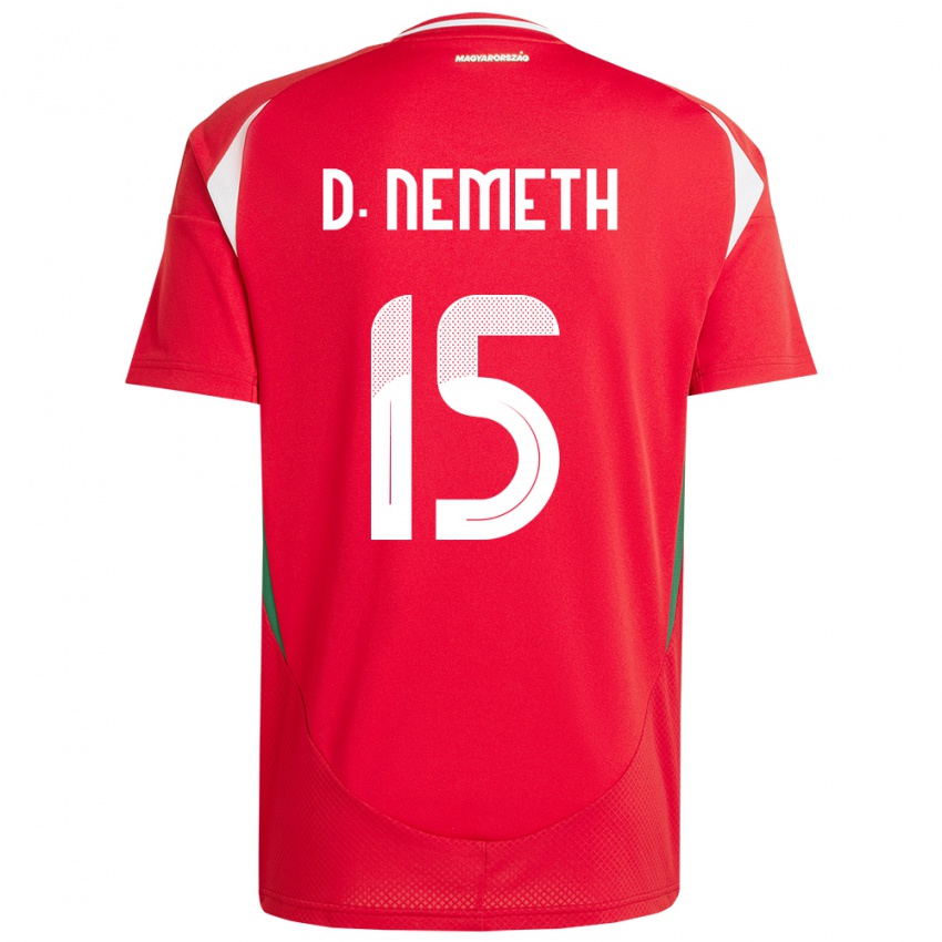 Damen Ungarn Diana Németh #15 Rot Heimtrikot Trikot 24-26 T-Shirt