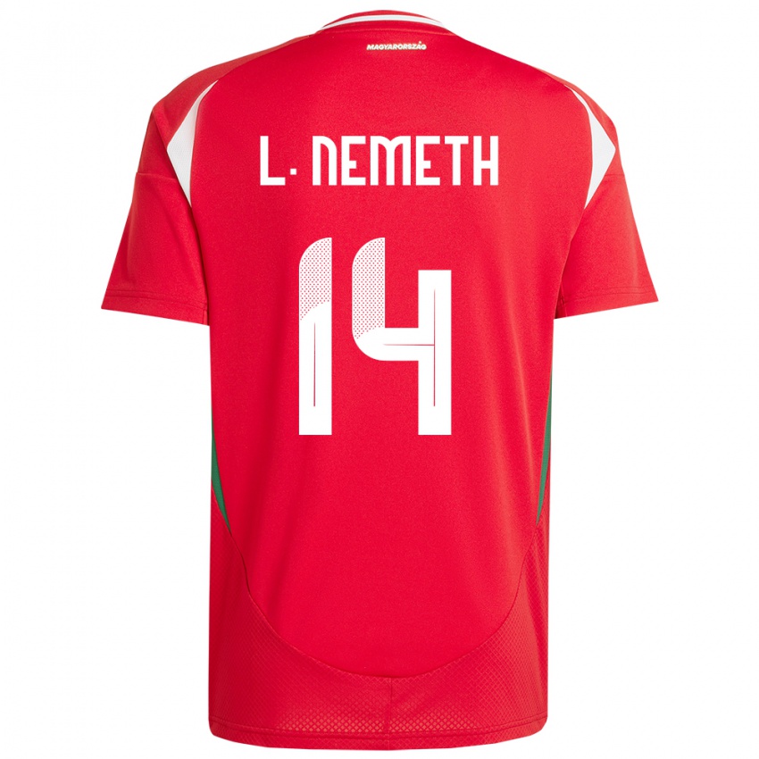 Damen Ungarn Loretta Németh #14 Rot Heimtrikot Trikot 24-26 T-Shirt