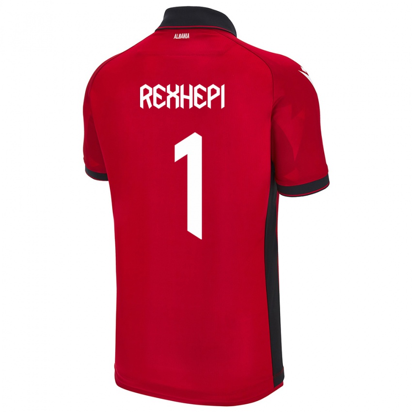 Damen Albanien Viona Rexhepi #1 Rot Heimtrikot Trikot 24-26 T-Shirt