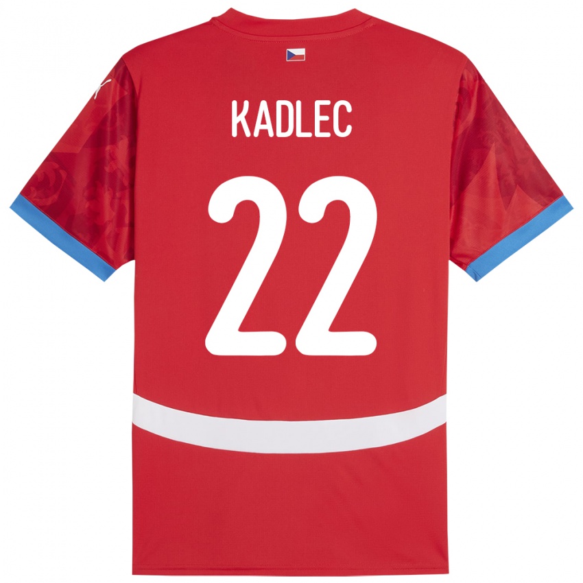 Damen Tschechien Adam Kadlec #22 Rot Heimtrikot Trikot 24-26 T-Shirt