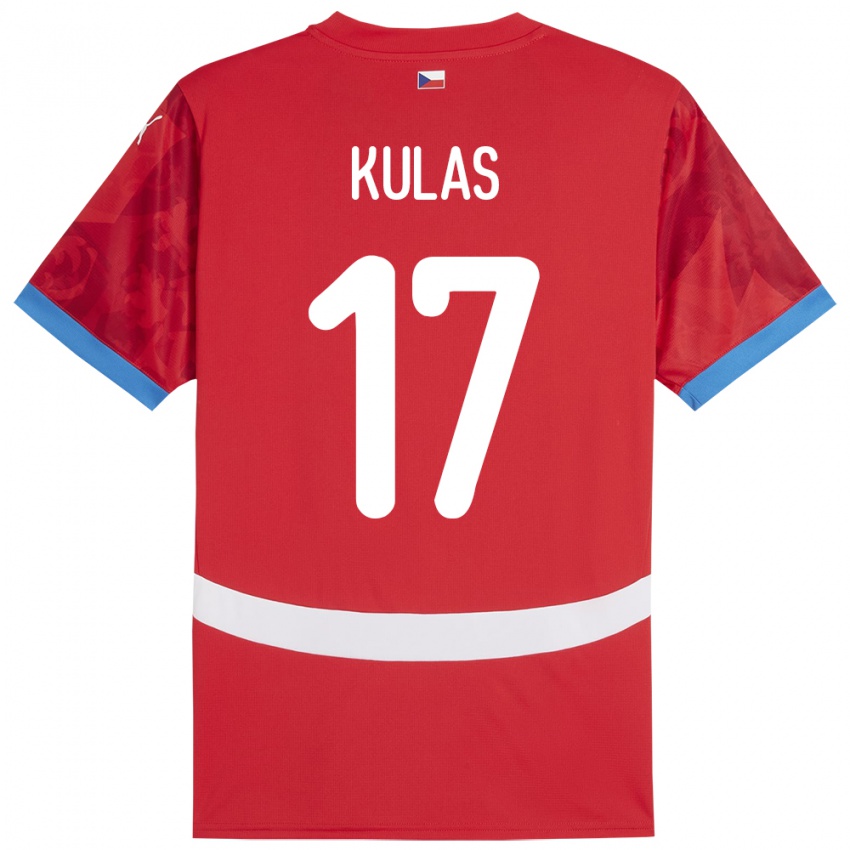 Damen Tschechien Martin Kulas #17 Rot Heimtrikot Trikot 24-26 T-Shirt