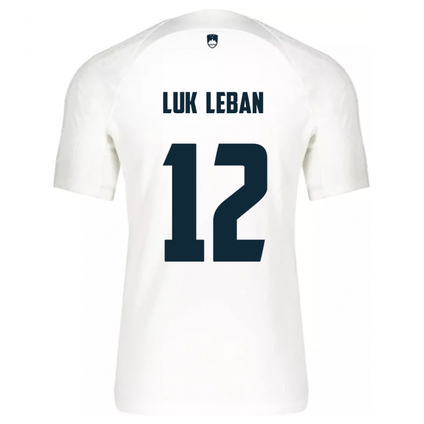 Damen Slowenien Zan Luk Leban #12 Weiß Heimtrikot Trikot 24-26 T-Shirt