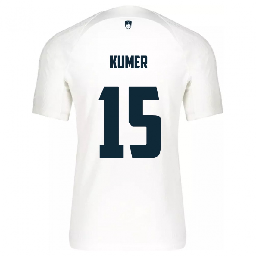 Damen Slowenien Alin Kumer #15 Weiß Heimtrikot Trikot 24-26 T-Shirt