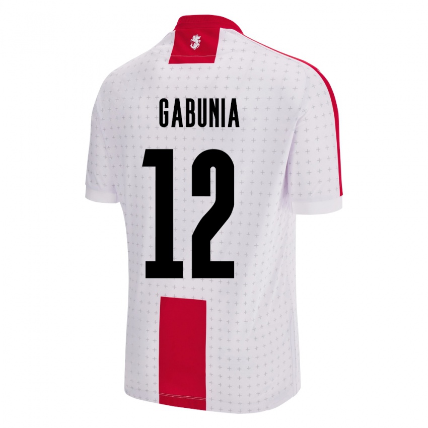 Damen Georgien Tatia Gabunia #12 Weiß Heimtrikot Trikot 24-26 T-Shirt