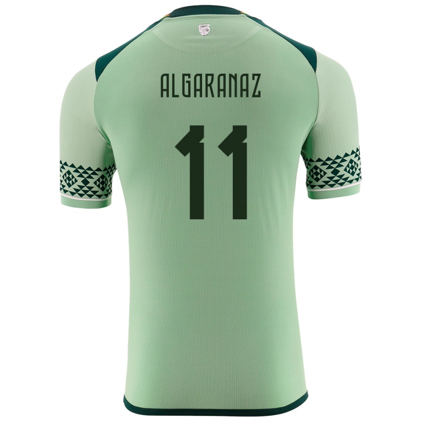 Damen Bolivien Carmelo Algarañaz #11 Hellgrün Heimtrikot Trikot 24-26 T-Shirt