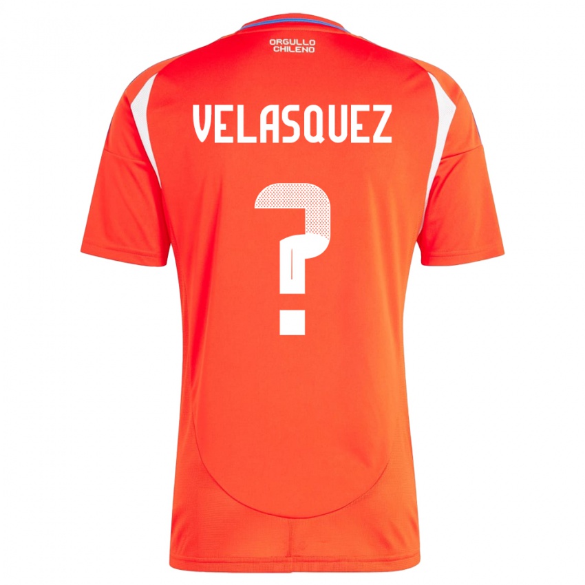 Damen Chile Milovan Velásquez #0 Rot Heimtrikot Trikot 24-26 T-Shirt