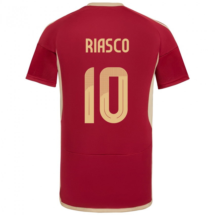 Damen Venezuela José Riasco #10 Burgund Heimtrikot Trikot 24-26 T-Shirt