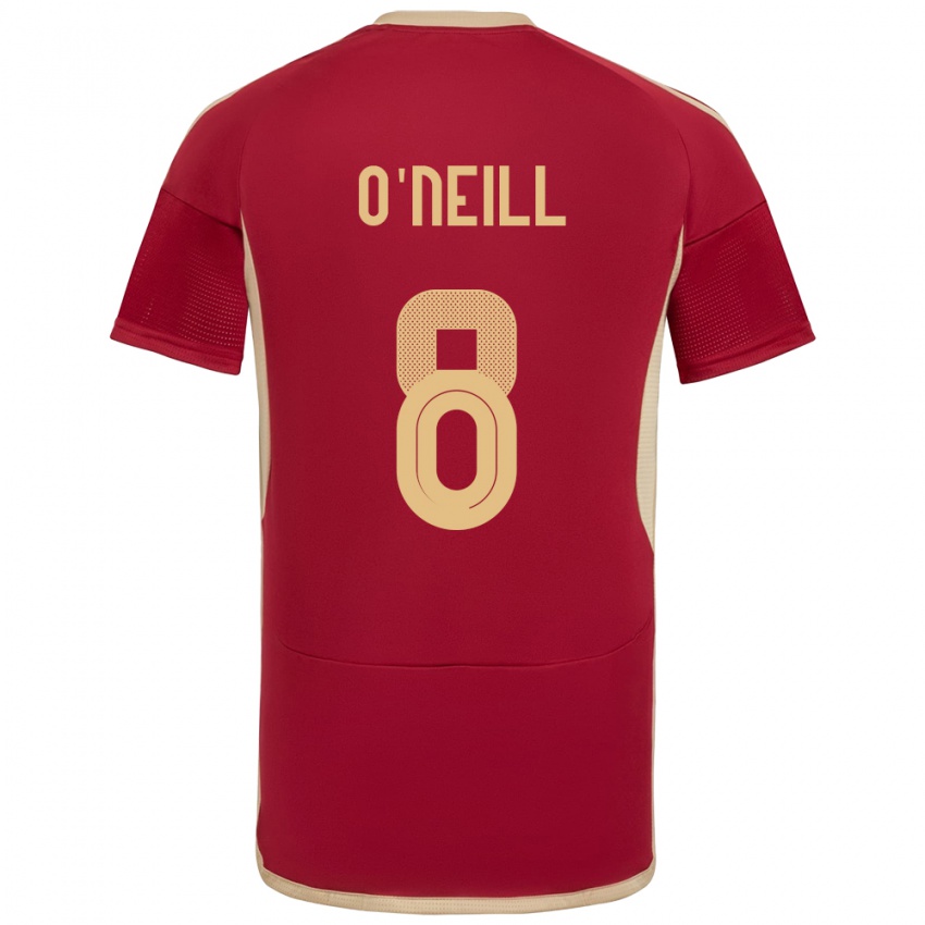 Damen Venezuela Sonia O'neill #8 Burgund Heimtrikot Trikot 24-26 T-Shirt