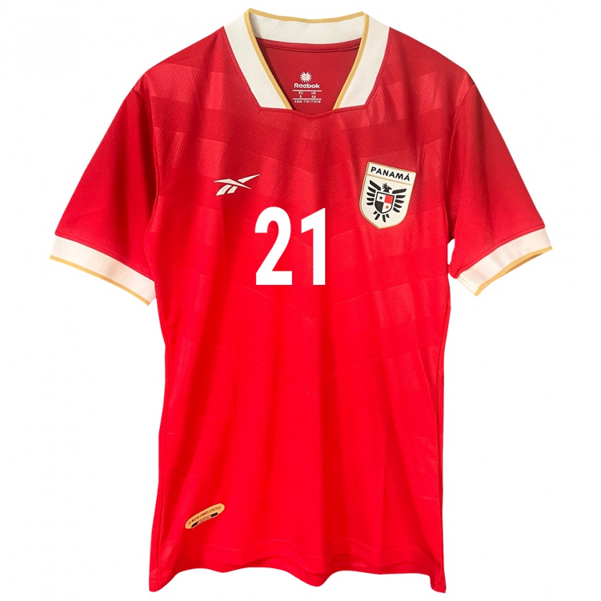 Damen Panama Alberto Ruiz #21 Rot Heimtrikot Trikot 24-26 T-Shirt