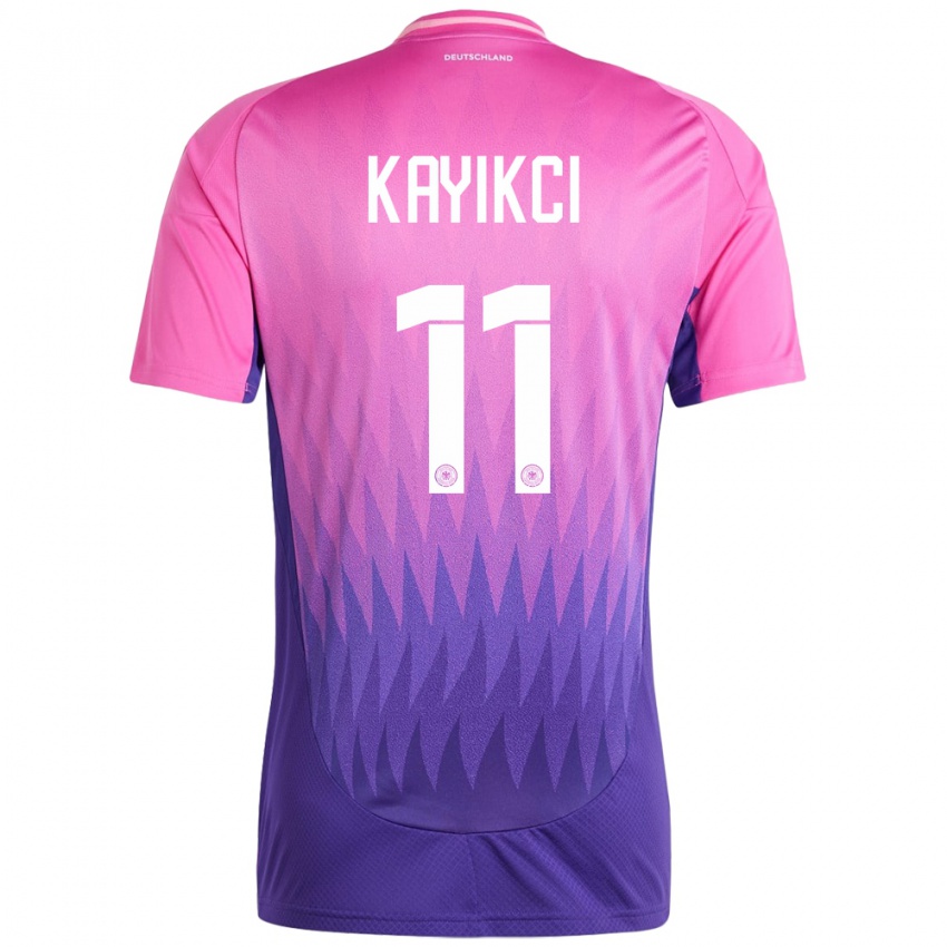 Damen Deutschland Hasret Kayikci #11 Pink Lila Auswärtstrikot Trikot 24-26 T-Shirt