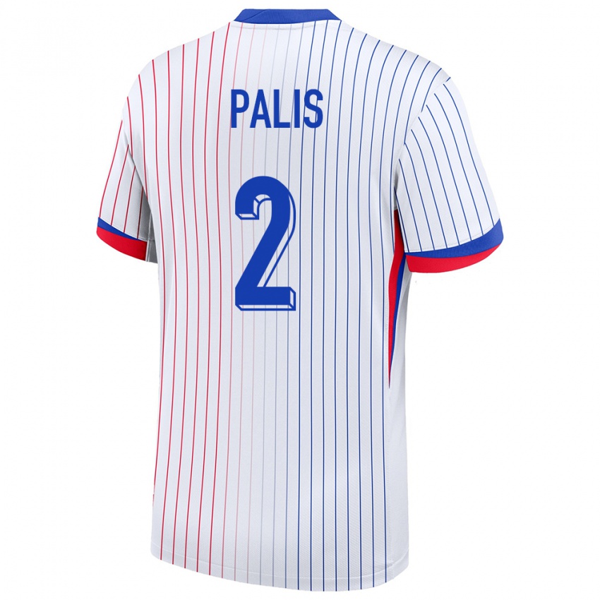 Damen Frankreich Ella Palis #2 Weiß Auswärtstrikot Trikot 24-26 T-Shirt