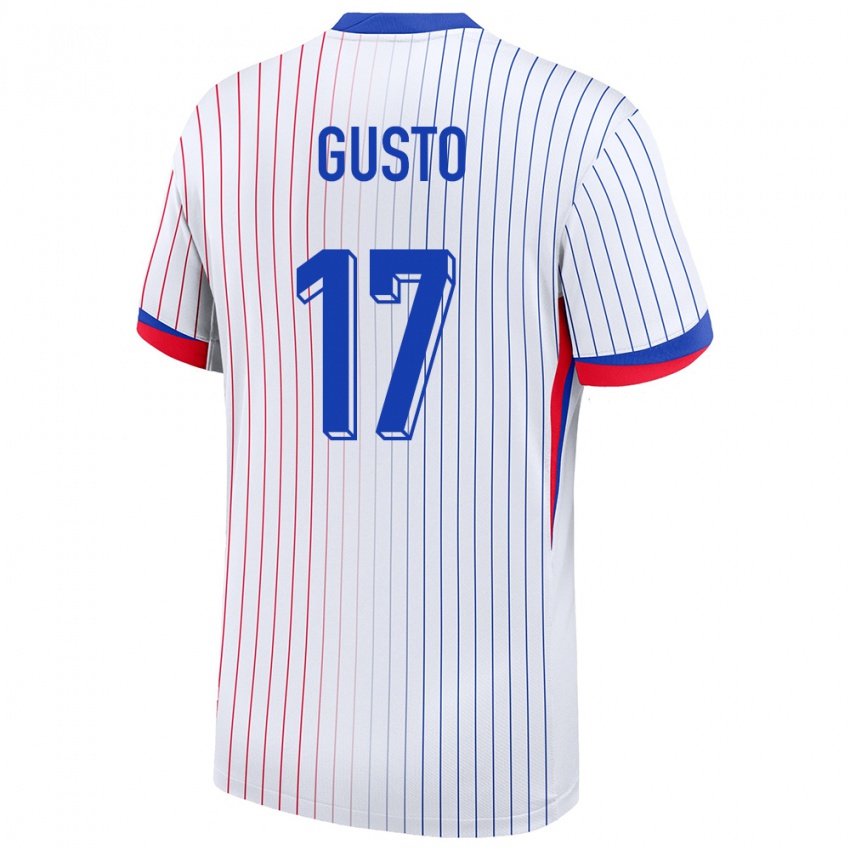 Damen Frankreich Malo Gusto #17 Weiß Auswärtstrikot Trikot 24-26 T-Shirt