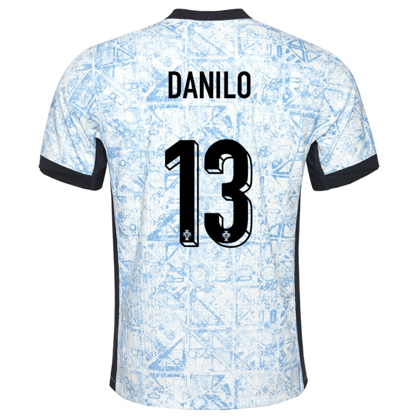 Damen Portugal Danilo Pereira #13 Cremeblau Auswärtstrikot Trikot 24-26 T-Shirt