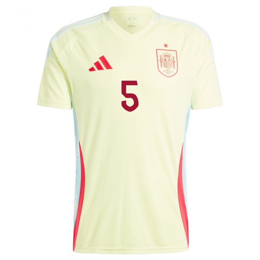 Damen Spanien Yarek Gasiorowski #5 Gelb Auswärtstrikot Trikot 24-26 T-Shirt