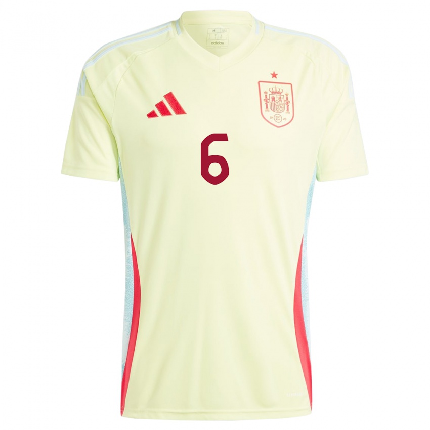 Damen Spanien Gerard Hernandez #6 Gelb Auswärtstrikot Trikot 24-26 T-Shirt