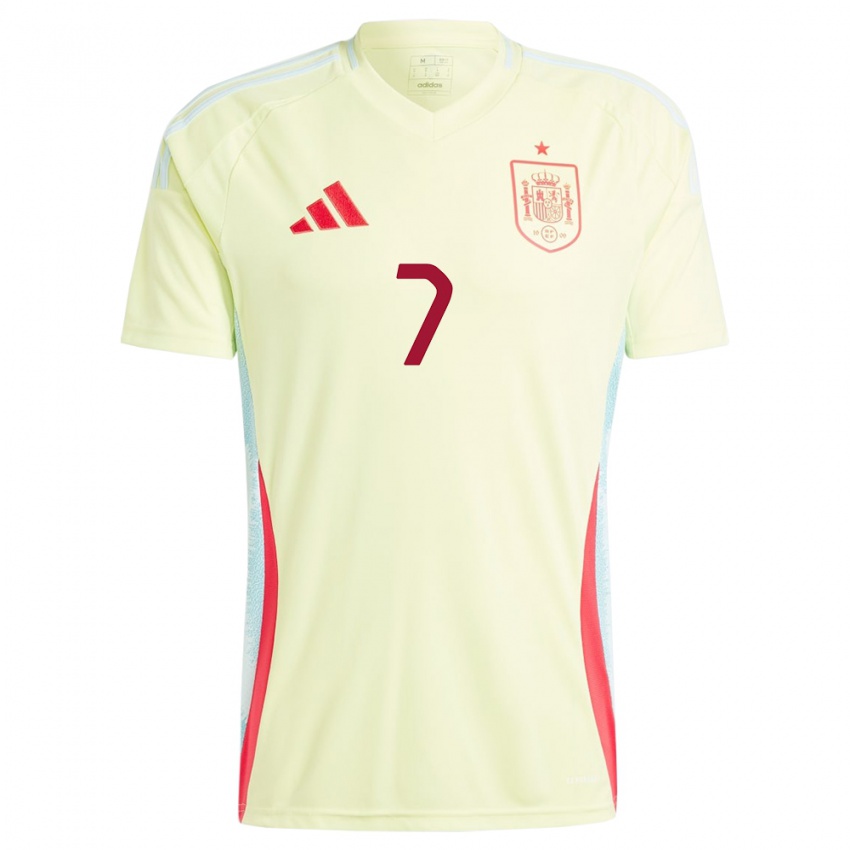 Damen Spanien Irene Guerrero #7 Gelb Auswärtstrikot Trikot 24-26 T-Shirt