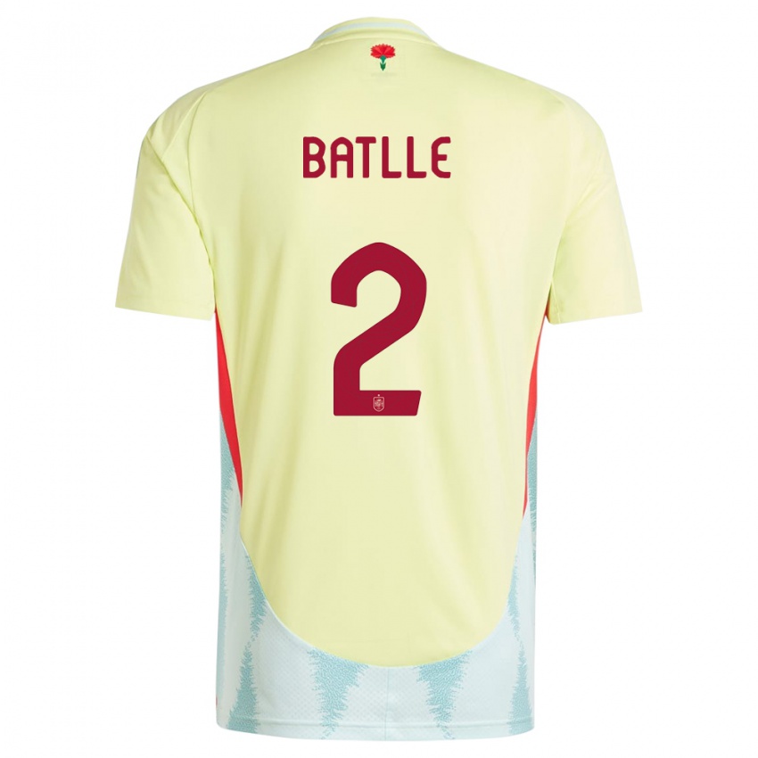 Damen Spanien Ona Batlle #2 Gelb Auswärtstrikot Trikot 24-26 T-Shirt