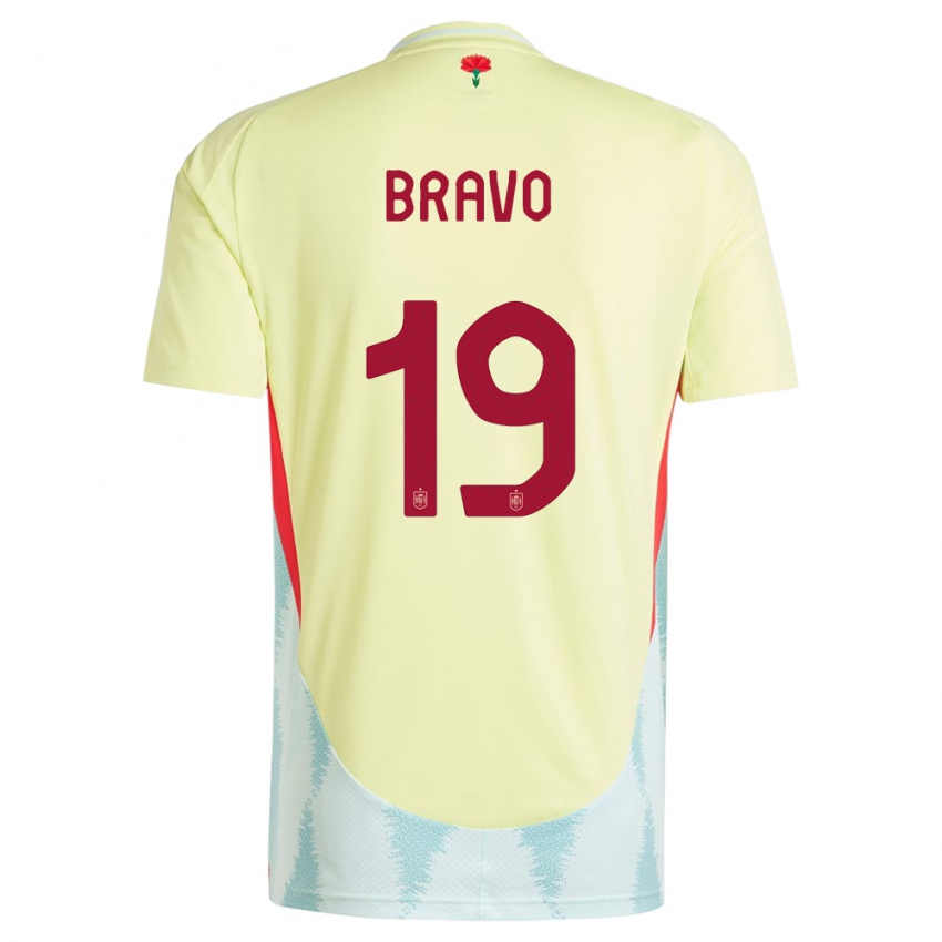 Damen Spanien Iker Bravo #19 Gelb Auswärtstrikot Trikot 24-26 T-Shirt