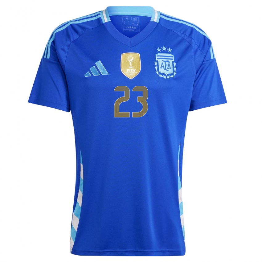 Damen Argentinien Emiliano Martinez #23 Blau Auswärtstrikot Trikot 24-26 T-Shirt