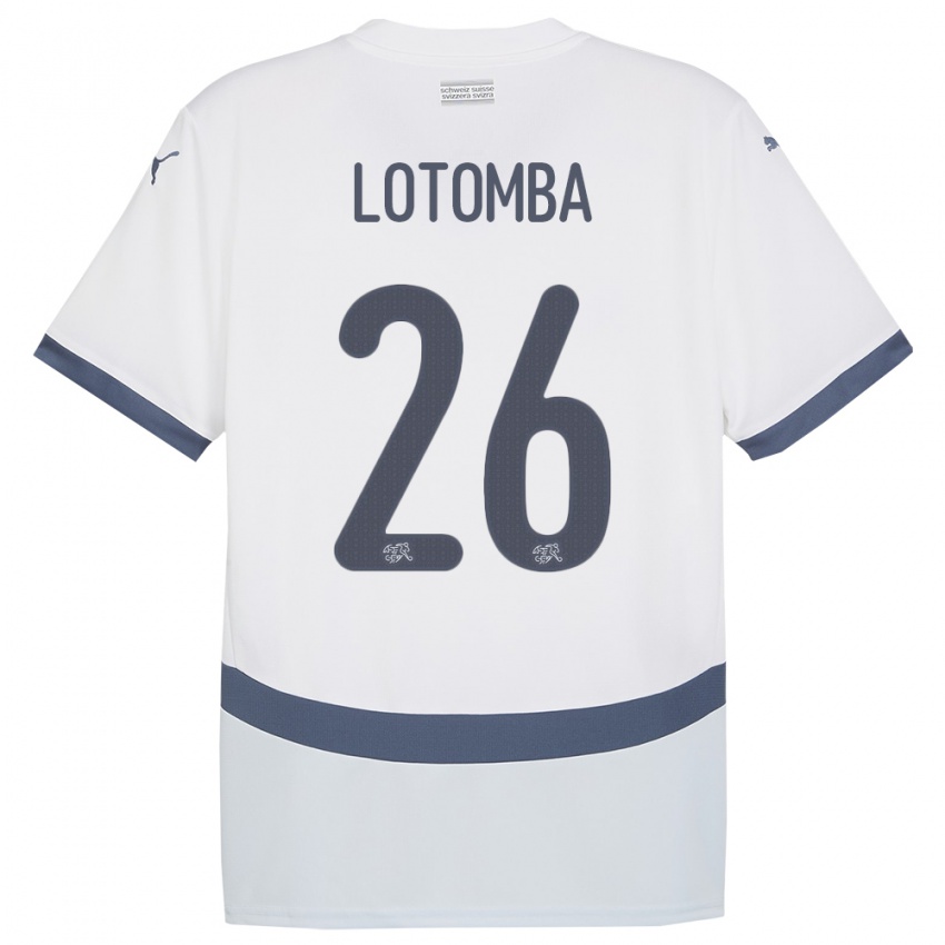 Damen Schweiz Jordan Lotomba #26 Weiß Auswärtstrikot Trikot 24-26 T-Shirt