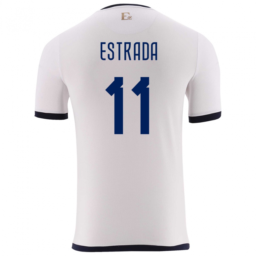 Damen Ecuador Michael Estrada #11 Weiß Auswärtstrikot Trikot 24-26 T-Shirt