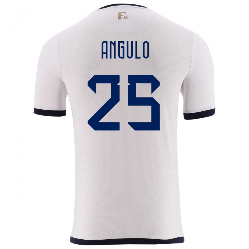 Damen Ecuador Nilson Angulo #25 Weiß Auswärtstrikot Trikot 24-26 T-Shirt