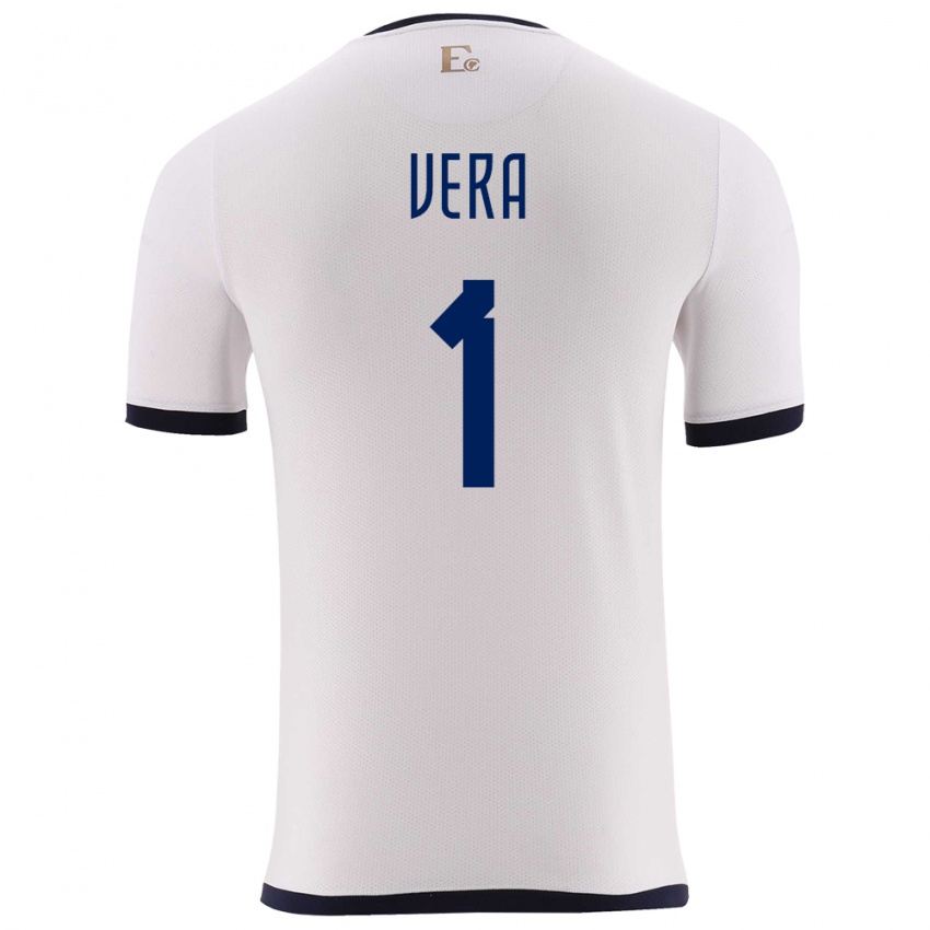 Damen Ecuador Andrea Vera #1 Weiß Auswärtstrikot Trikot 24-26 T-Shirt