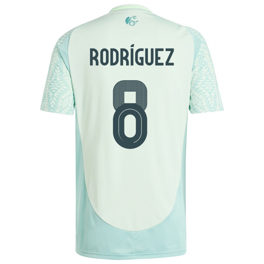 Damen Mexiko Carlos Rodriguez #8 Leinengrün Auswärtstrikot Trikot 24-26 T-Shirt