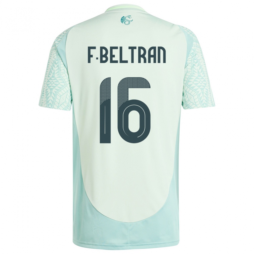 Damen Mexiko Fernando Beltran #16 Leinengrün Auswärtstrikot Trikot 24-26 T-Shirt