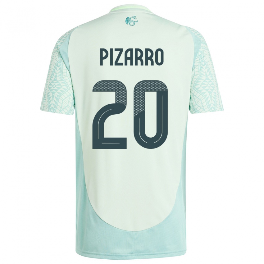 Damen Mexiko Rodolfo Pizarro #20 Leinengrün Auswärtstrikot Trikot 24-26 T-Shirt