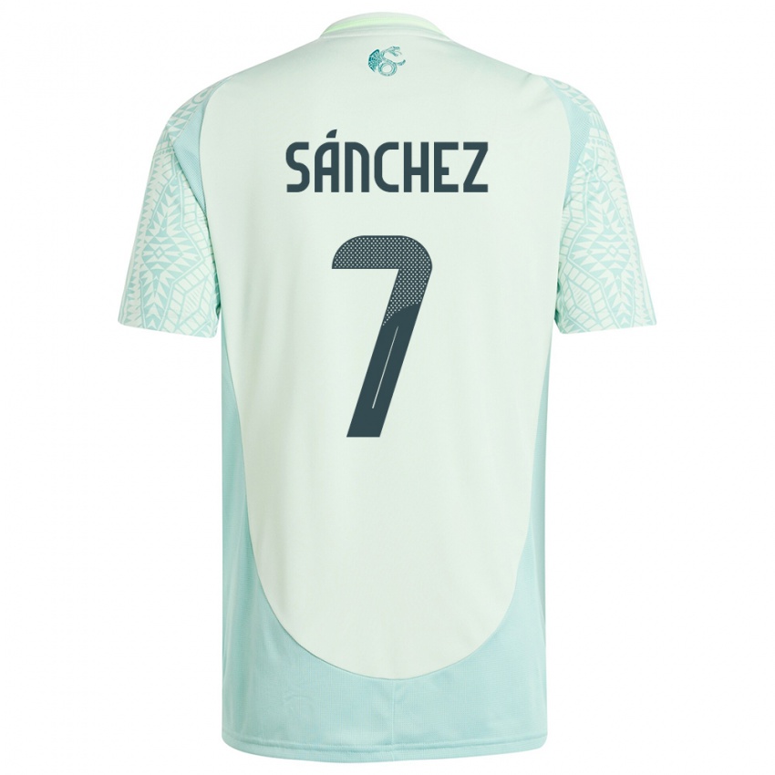Damen Mexiko Maria Sanchez #7 Leinengrün Auswärtstrikot Trikot 24-26 T-Shirt
