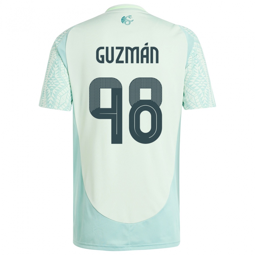 Damen Mexiko Kinberly Guzman #98 Leinengrün Auswärtstrikot Trikot 24-26 T-Shirt