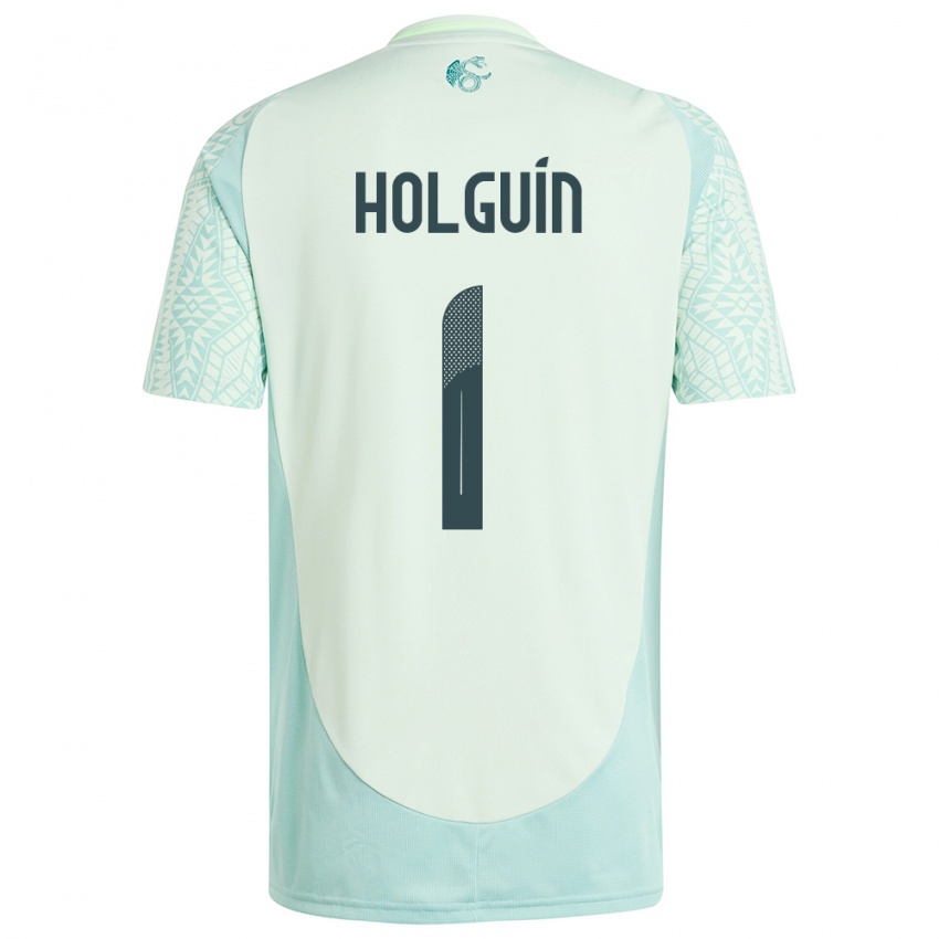 Damen Mexiko Hector Holguin #1 Leinengrün Auswärtstrikot Trikot 24-26 T-Shirt