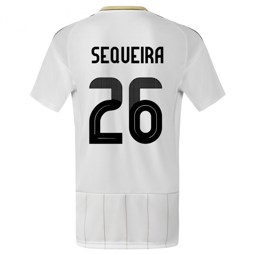 Damen Costa Rica Douglas Sequeira #26 Weiß Auswärtstrikot Trikot 24-26 T-Shirt