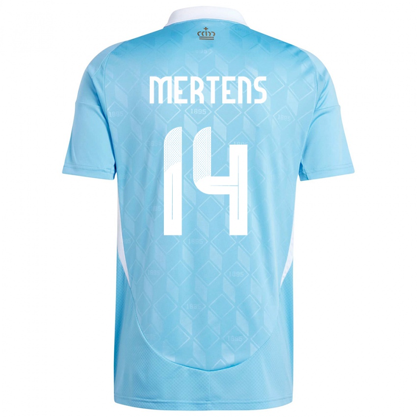 Damen Belgien Dries Mertens #14 Blau Auswärtstrikot Trikot 24-26 T-Shirt