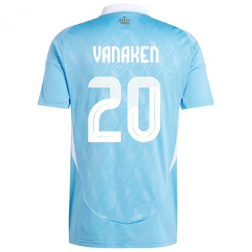 Damen Belgien Hans Vanaken #20 Blau Auswärtstrikot Trikot 24-26 T-Shirt