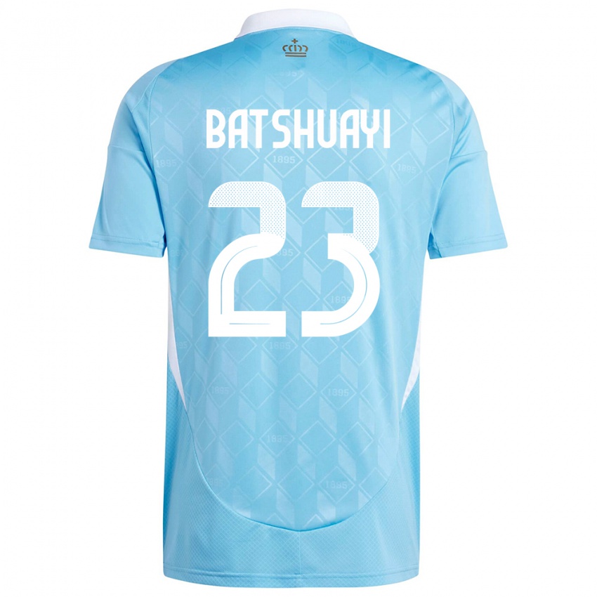 Damen Belgien Michy Batshuayi #23 Blau Auswärtstrikot Trikot 24-26 T-Shirt