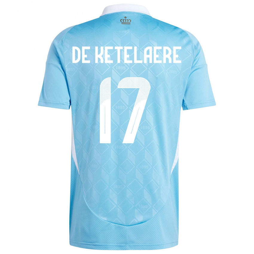 Damen Belgien Charles De Ketelaere #17 Blau Auswärtstrikot Trikot 24-26 T-Shirt