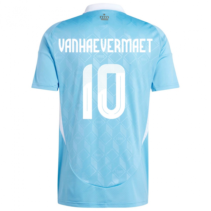 Damen Belgien Justine Vanhaevermaet #10 Blau Auswärtstrikot Trikot 24-26 T-Shirt