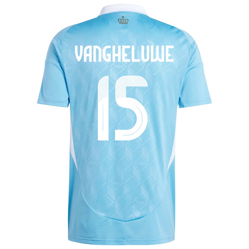 Damen Belgien Jody Vangheluwe #15 Blau Auswärtstrikot Trikot 24-26 T-Shirt