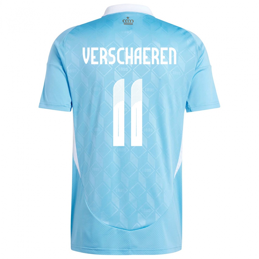 Damen Belgien Yari Verschaeren #11 Blau Auswärtstrikot Trikot 24-26 T-Shirt