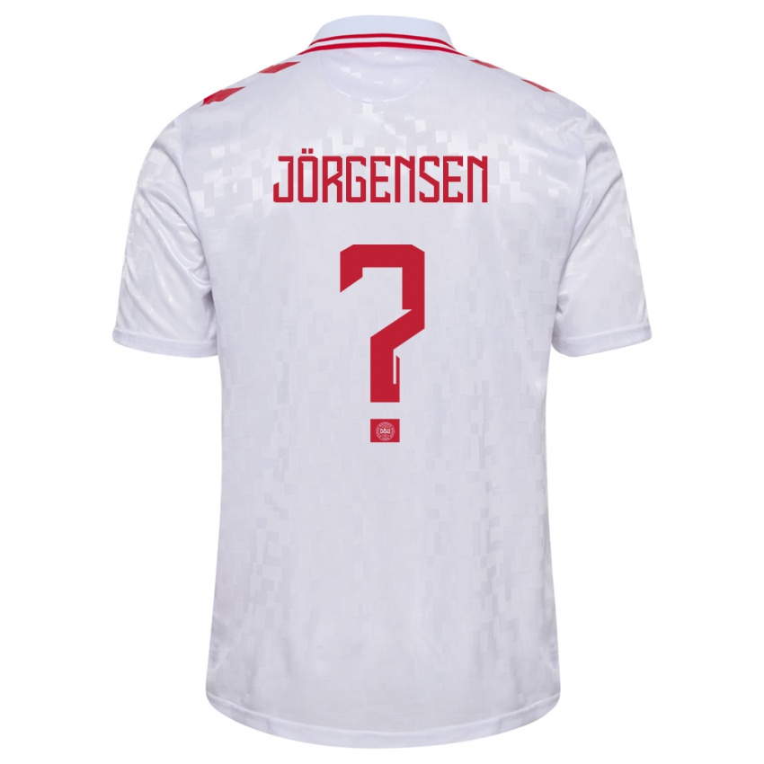 Damen Dänemark Thomas Jörgensen #0 Weiß Auswärtstrikot Trikot 24-26 T-Shirt