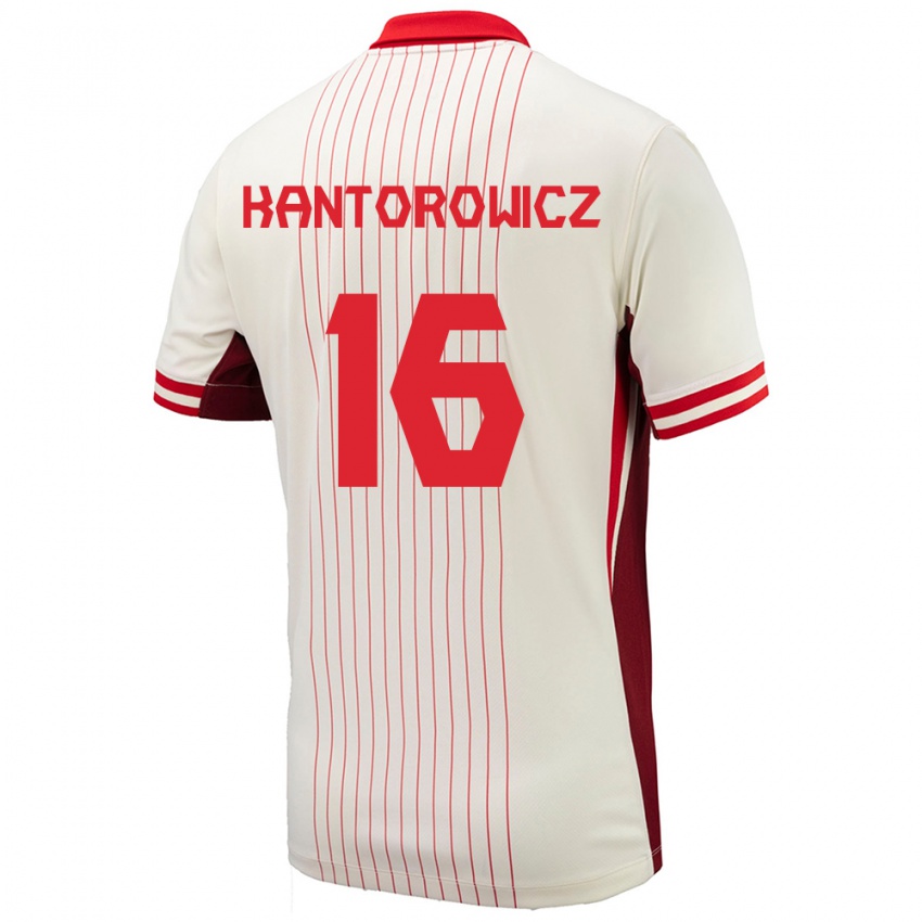 Damen Kanada Dominic Kantorowicz #16 Weiß Auswärtstrikot Trikot 24-26 T-Shirt