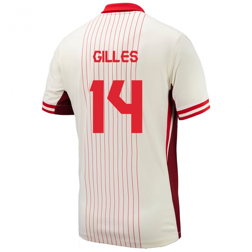 Damen Kanada Vanessa Gilles #14 Weiß Auswärtstrikot Trikot 24-26 T-Shirt