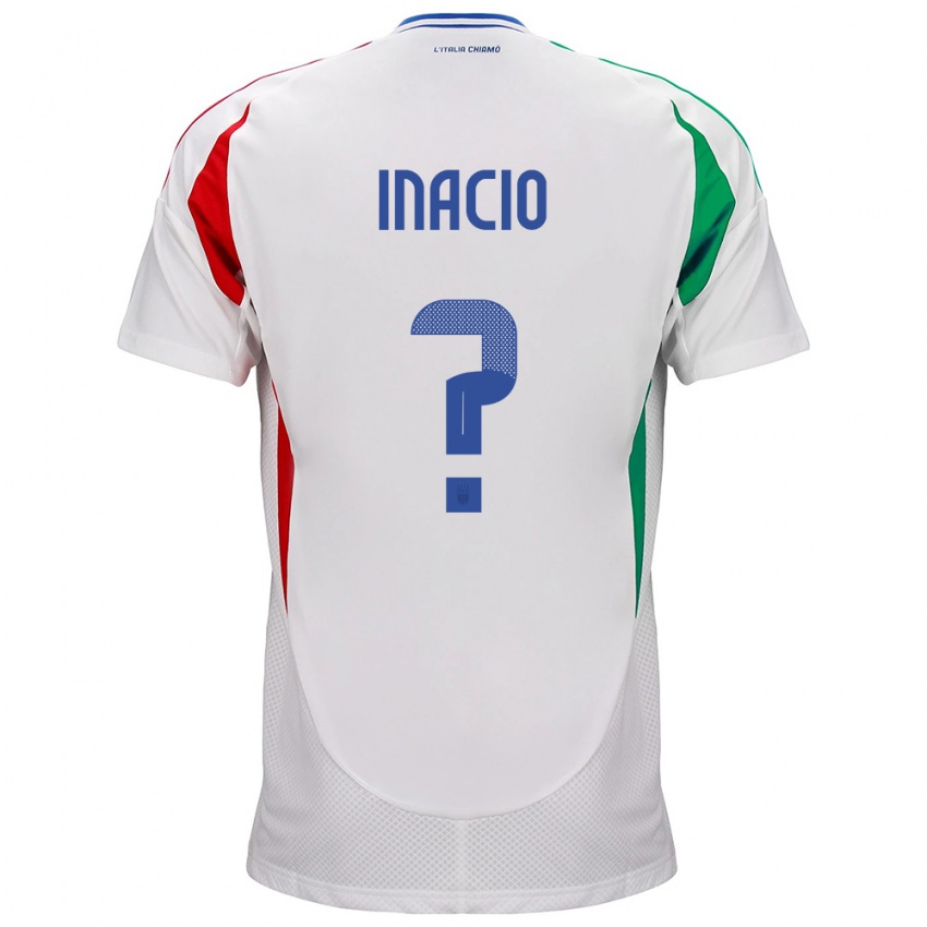 Damen Italien Samuele Inacio #0 Weiß Auswärtstrikot Trikot 24-26 T-Shirt