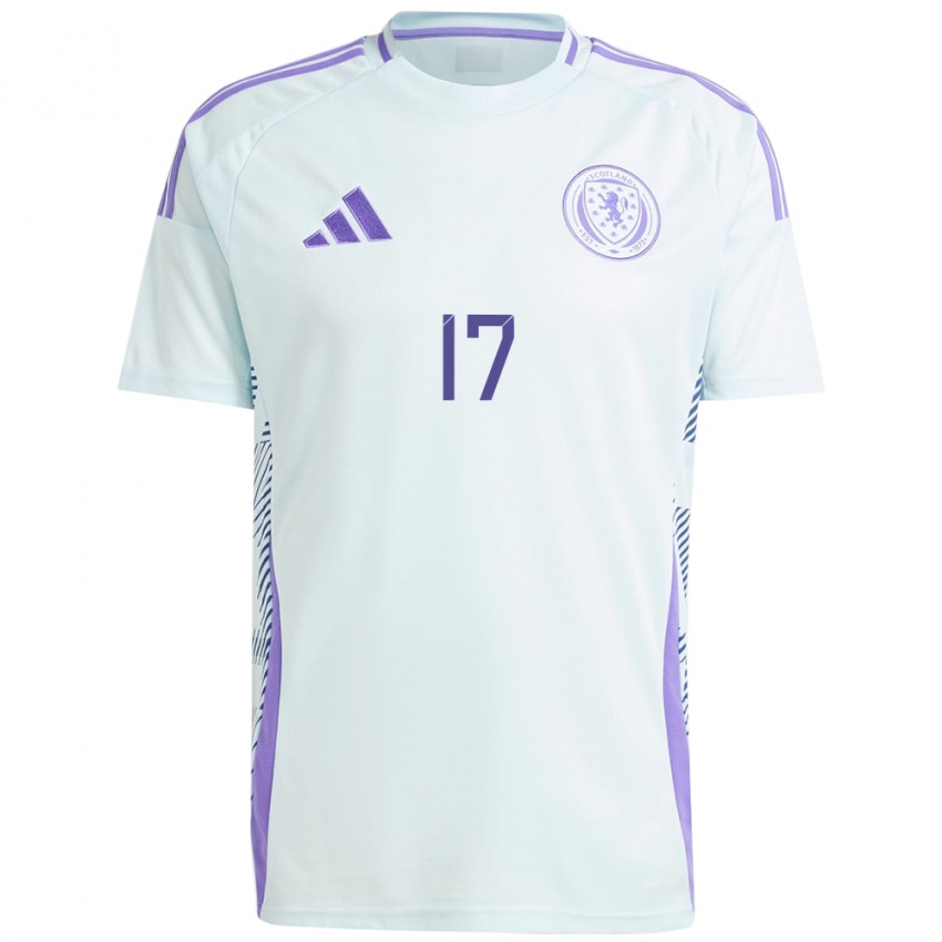 Damen Schottland Christie Harrison-Murray #17 Helles Mintblau Auswärtstrikot Trikot 24-26 T-Shirt