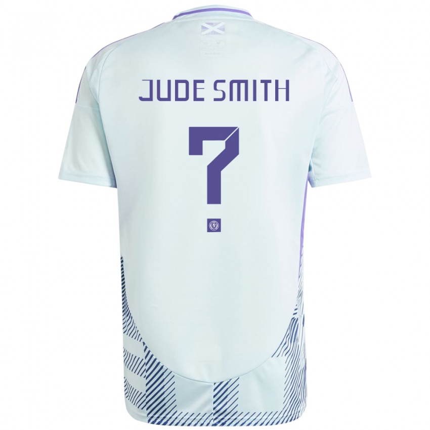 Damen Schottland Jude Smith #0 Helles Mintblau Auswärtstrikot Trikot 24-26 T-Shirt