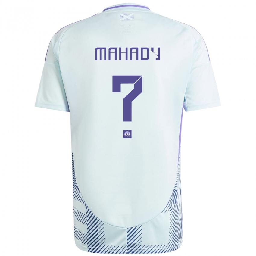 Damen Schottland Rory Mahady #0 Helles Mintblau Auswärtstrikot Trikot 24-26 T-Shirt