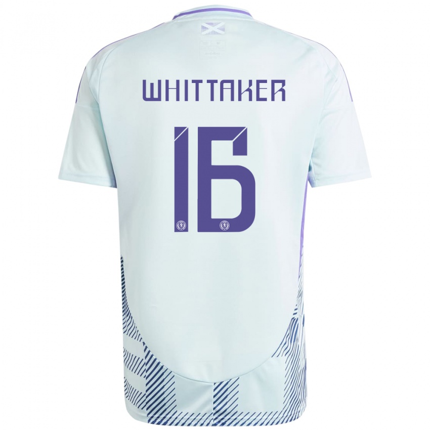 Damen Schottland Rory Whittaker #16 Helles Mintblau Auswärtstrikot Trikot 24-26 T-Shirt